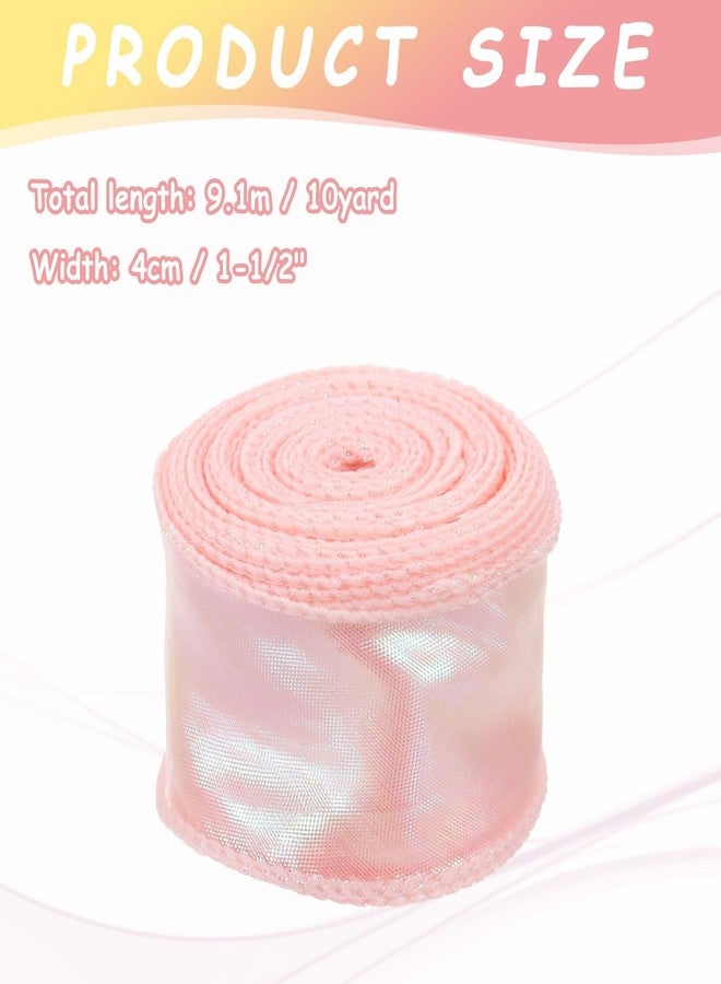 Pmeixcy Organza Ribbon Roll, Bows for Decoration, Ribbon, 4 Pcs Fish Tail Organza Ribbons - 4cm x 9m Pink Ribbons for Valentine's Gift Wrapping, Flower Bouquets & DIY Crafts - Image 2